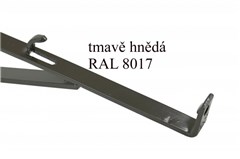 ERGO Držák protisněhové mříže - rovný - tmavě hnědá